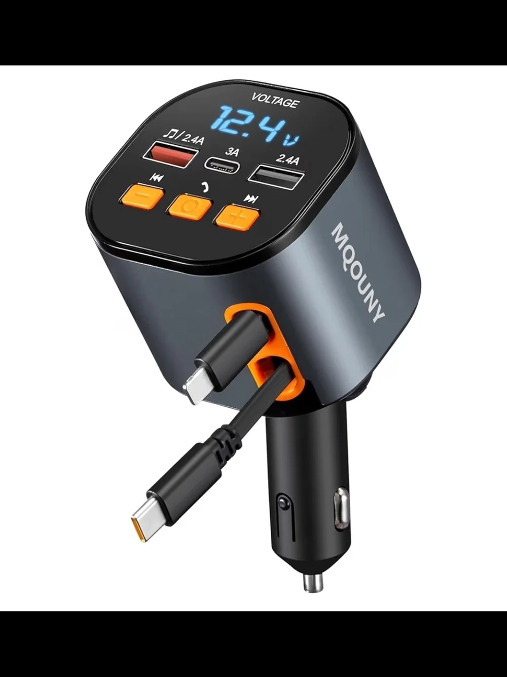 Super Fast Charge 5-in-1 Car Charger - Black